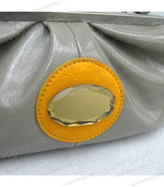 Marni Grey Patent Leather Messenger Bag-5