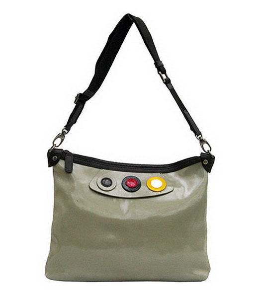 Marni Grey Rugosity Handbag Shiny Leather 