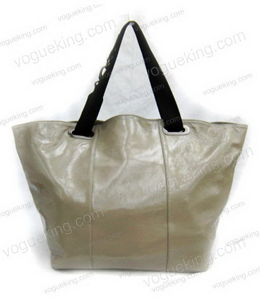 Marni Oversized Grey Leather Tote Bag-1