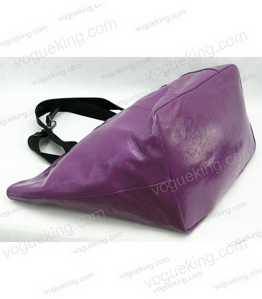 Marni Oversized Purple Leather Tote Bag-3