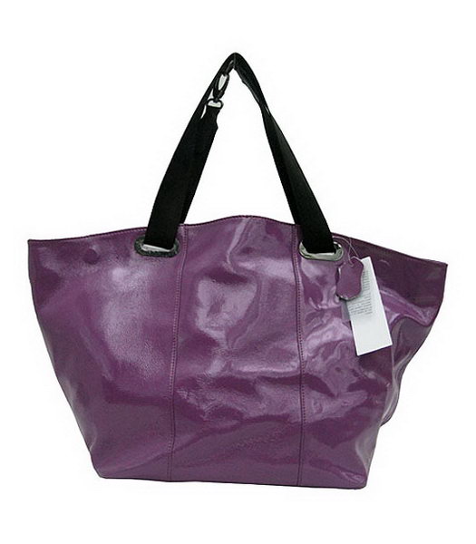 Marni Oversized Purple Leather Tote Bag