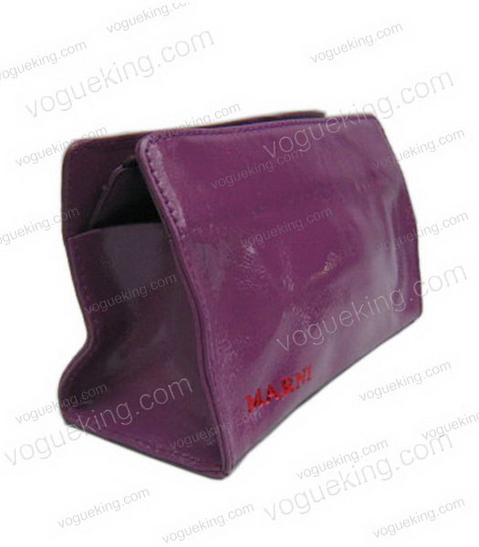 Marni Patent Leather Clutch Purple -1