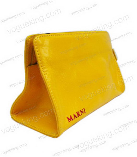 Marni Patent Leather Clutch Yellow-1