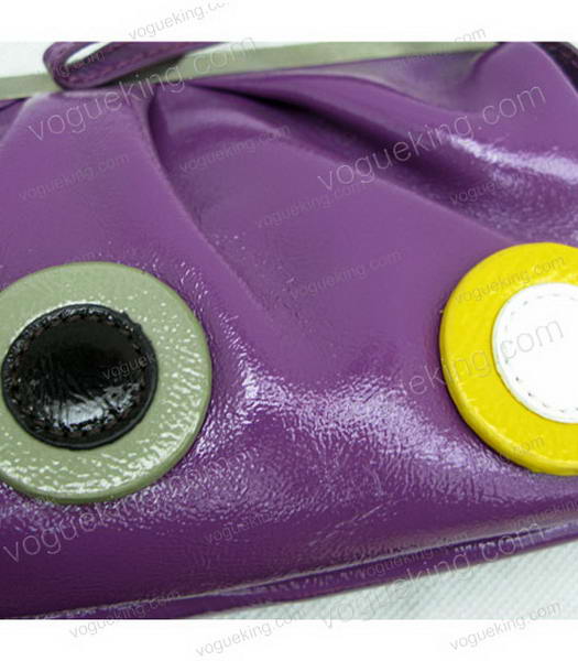 Marni Purple Napa Leather Messenger Bag-5