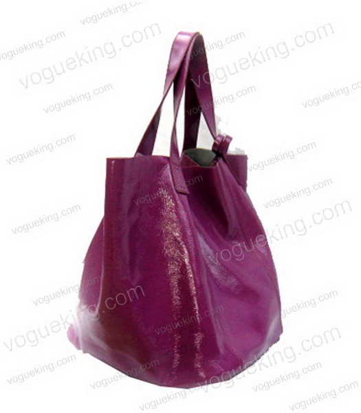 Marni Purple Patent Leather Tote Handbag-2