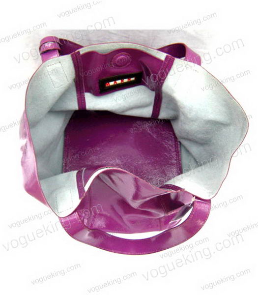 Marni Purple Patent Leather Tote Handbag-4