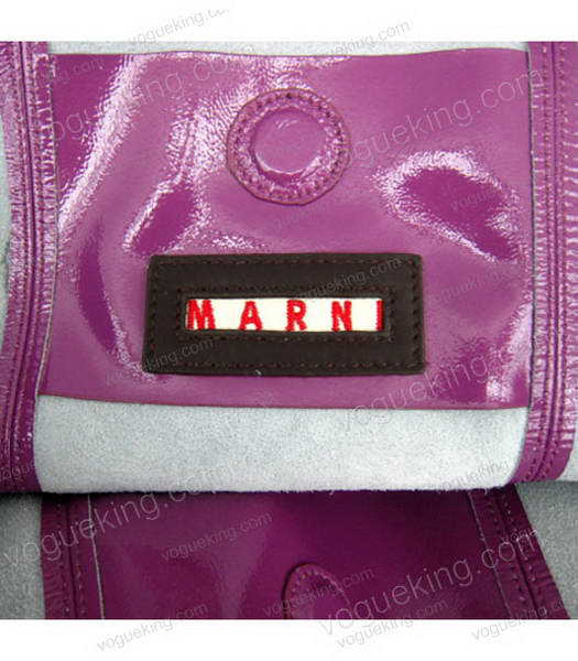 Marni Purple Patent Leather Tote Handbag-5