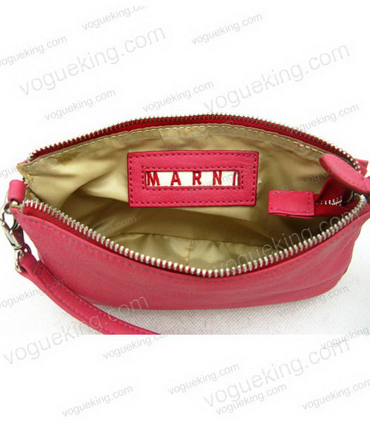 Marni Red Cowhide Leather Zip Handbag-4