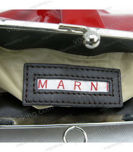 Marni Red Patent Leather Messenger Bag-5