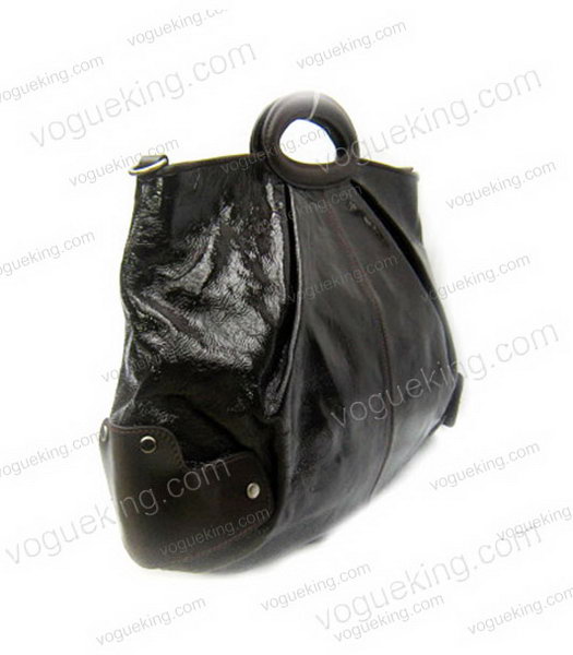 Marni Shiny Dark Coffee Patent Large Leather Balloon Bag-2