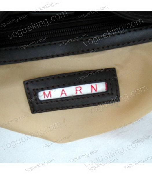 Marni Shiny Leather Handle Bag White-5