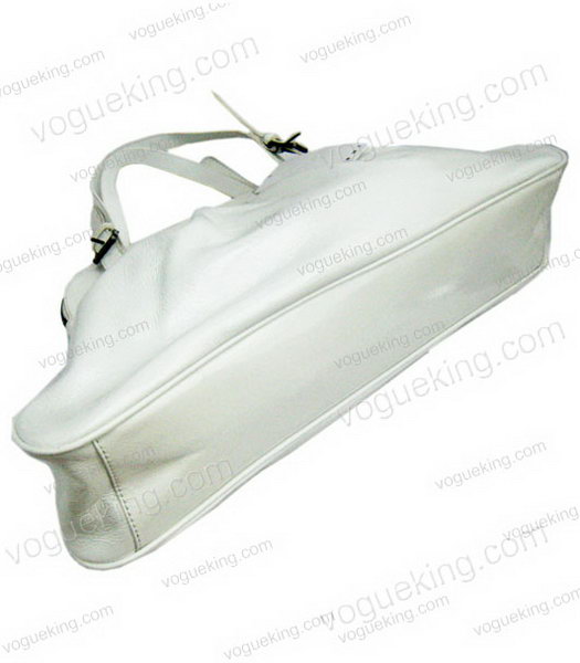 Marni Shiny Leather White Zipper Handbag -3