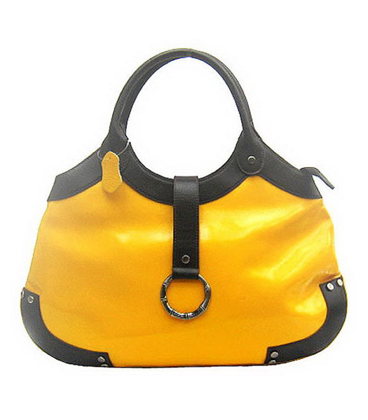 Marni Shiny Leather With Rugosity Hobo Bag Yellow