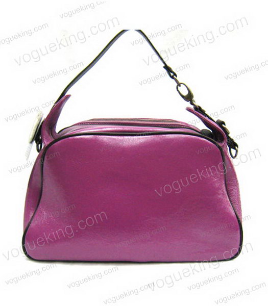 Marni Shiny Leather With Rugosity Zip Shoulder Bag Purple-1
