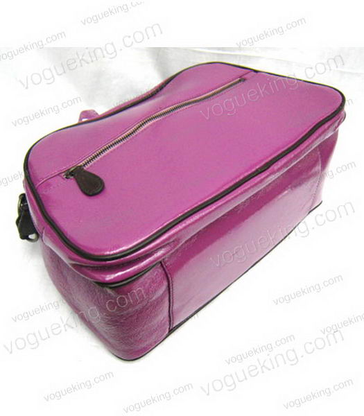 Marni Shiny Leather With Rugosity Zip Shoulder Bag Purple-3
