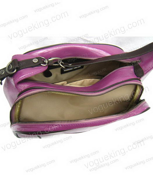 Marni Shiny Leather With Rugosity Zip Shoulder Bag Purple-4
