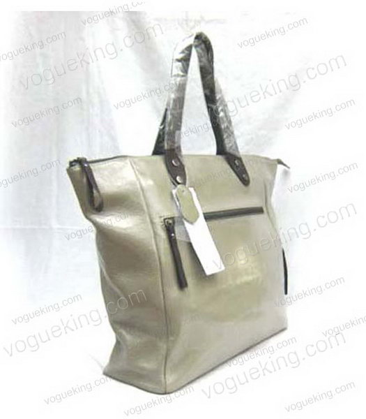 Marni Shiny Nappa Grey Leather Shoulder Tote Handbag -2