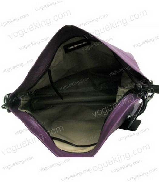 Marni Shiny Nappa Leather Shoulder Handbag Purple-2