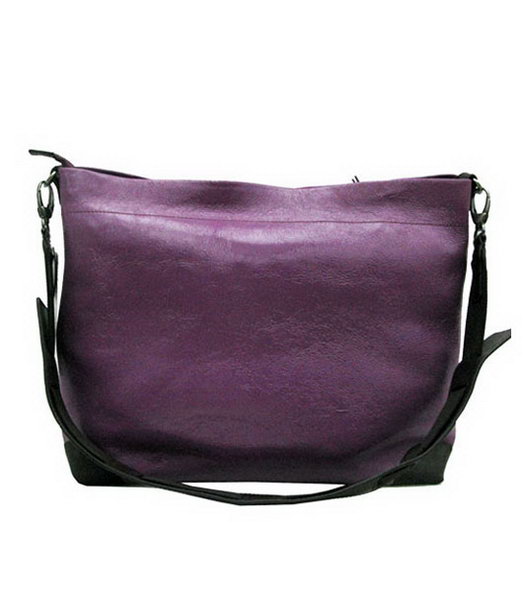 Marni Shiny Nappa Leather Shoulder Handbag Purple