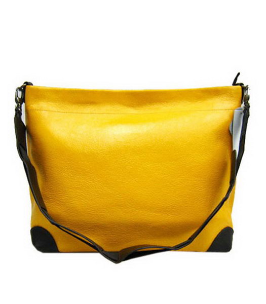 Marni Shiny Nappa Leather Shoulder Handbag Yellow