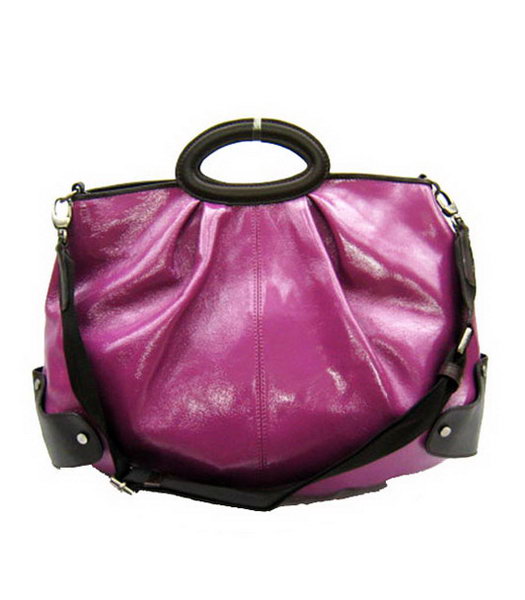 Marni Shiny Purple Patent Leather Large Balloon Bag