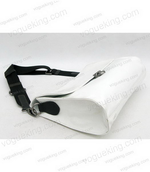 Marni White Napa Leather Shoulder Flap Bag-3
