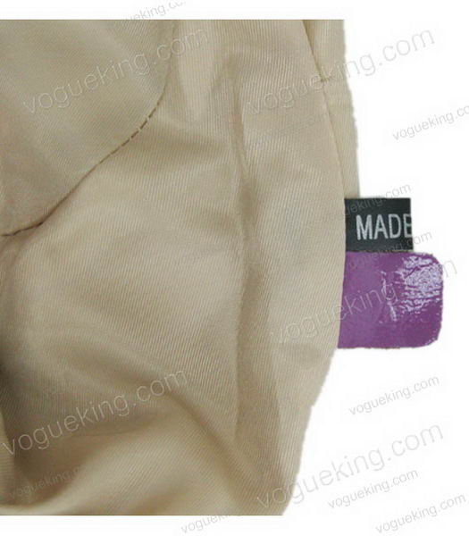 Marni Yellow Lambskin Rugosity Purple Patent Large Handbag-5
