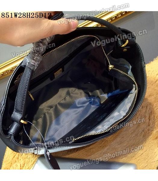 MCM Black Litchi Veins Leather Small Shoulder Bag-1