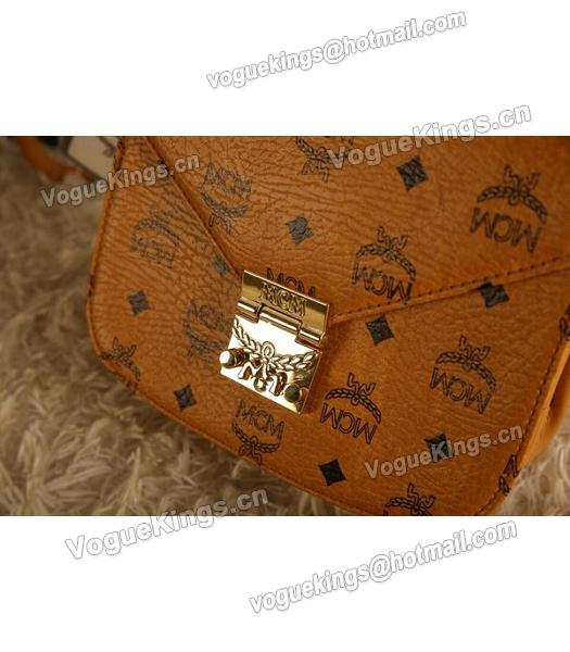 MCM Latest Design Earth Yellow Leather Small Shoulder Bag-4