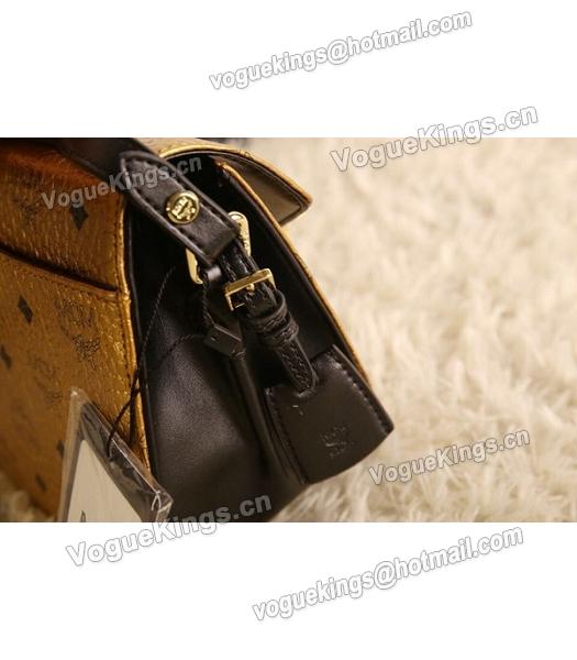 MCM Latest Design Gold Leather Small Shoulder Bag-6