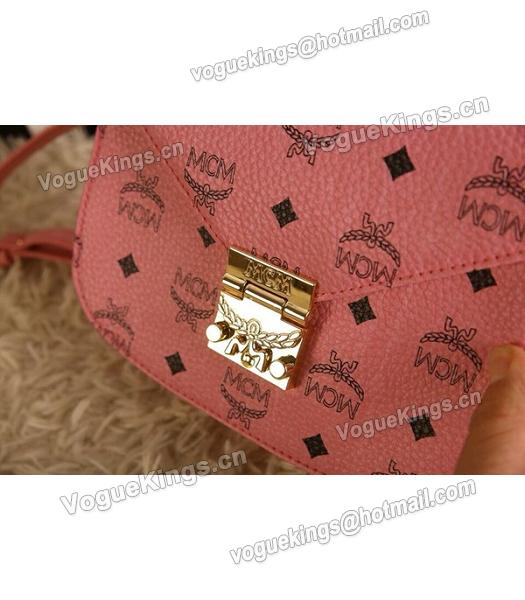 MCM Latest Design Pink Leather Small Shoulder Bag-4