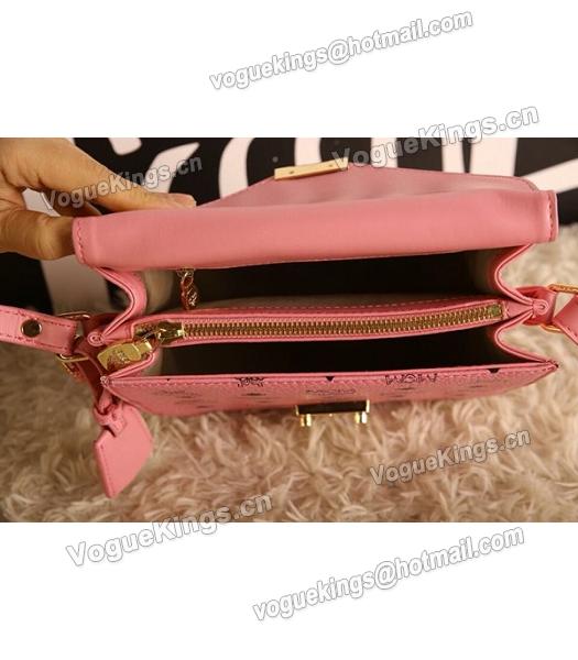 MCM Latest Design Pink Leather Small Shoulder Bag-5