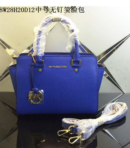 Michael Kors 28cm Electric Blue Leather Top Handle Bag