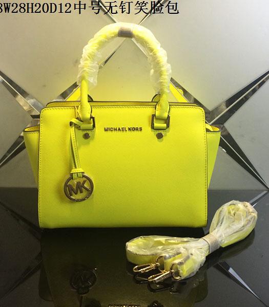 Michael Kors 28cm Lemon Yellow Leather Top Handle Bag