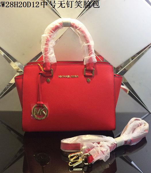 Michael Kors 28cm Red Leather Top Handle Bag