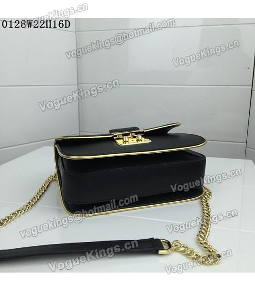 Michael Kors Black Leather Golden Chains Small Bag-1