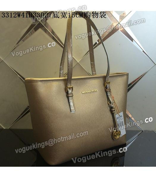 Michael Kors Gold Leather Large Shopping Bag-1