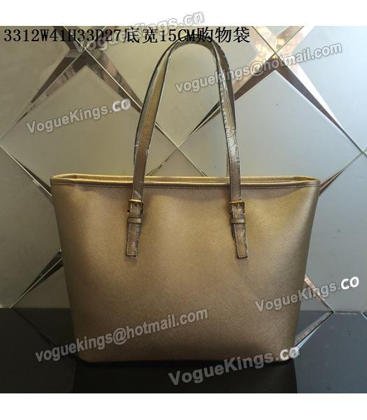 Michael Kors Gold Leather Large Shopping Bag-2