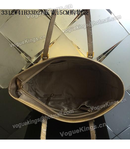 Michael Kors Gold Leather Large Shopping Bag-3