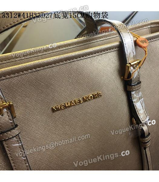 Michael Kors Gold Leather Large Shopping Bag-6