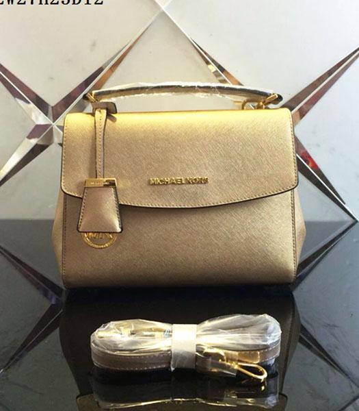 Michael Kors Gold Leather Small Shoulder Bag