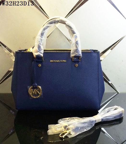 Michael Kors Latest Design Dark Blue Leather Tote Bag