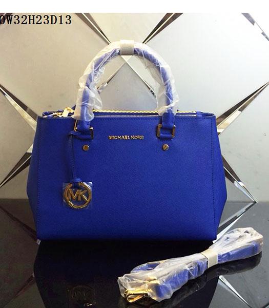 Michael Kors Latest Design Electric Blue Leather Tote Bag