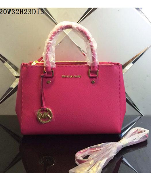 Michael Kors Latest Design Rose Red Leather Tote Bag