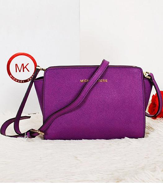 Michael Kors Selma Messenger Bag In Purple