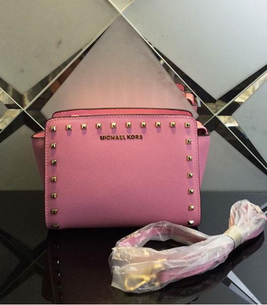 Michael Kors Selma Studded Small Messenger Bag Pink