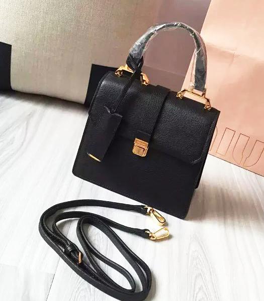 Miu Miu Black Original Leather Top Handle Bag