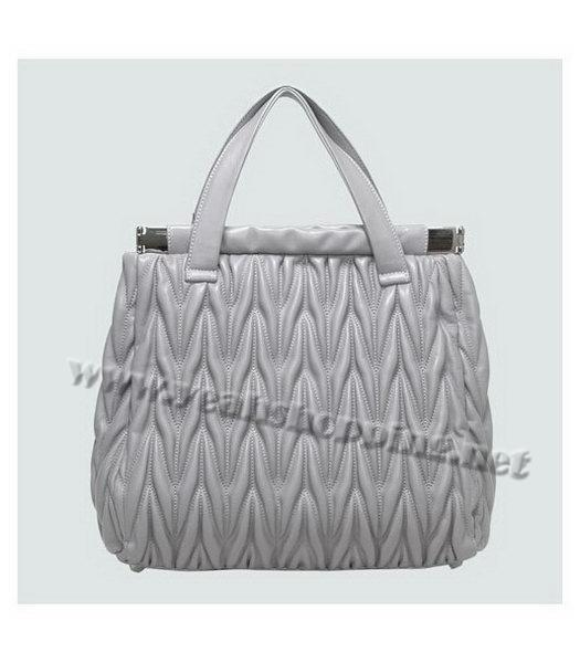 Miu Miu Fashion Lambskin Leather Bag Grey-2