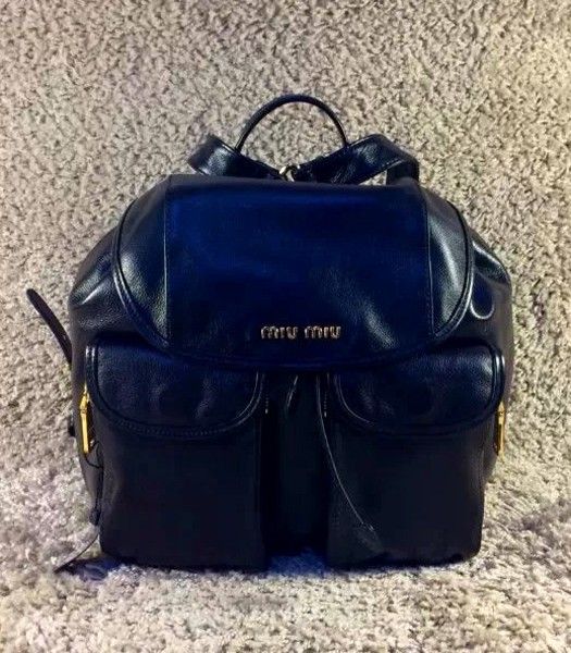 Miu Miu Hot-sale Original Leather Backpack Black