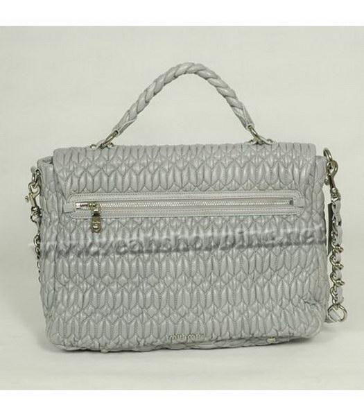 Miu Miu Large Briefcase Bag Grey Lambskin-2
